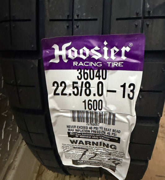 13” Hoosier 1600 dirt tire 22.5 or 23