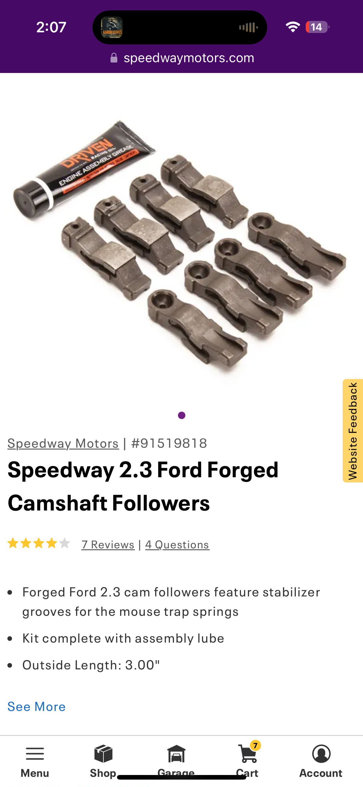 Forged, aftermarket, camshaft followers